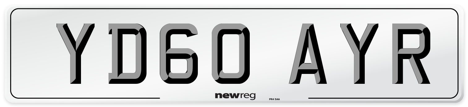 YD60 AYR Number Plate from New Reg